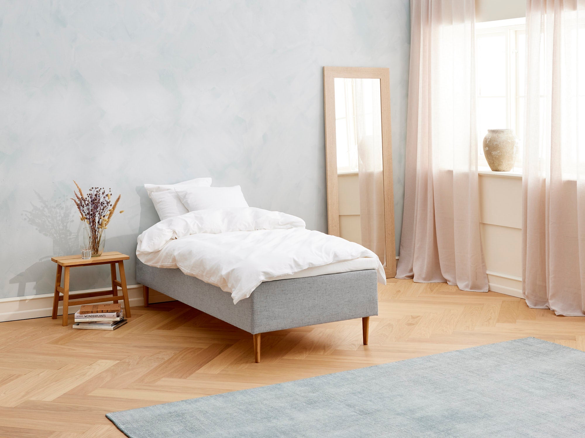 Fagmandens - Kølende | Boxmadras (Lysegrå) 90x200 cm.