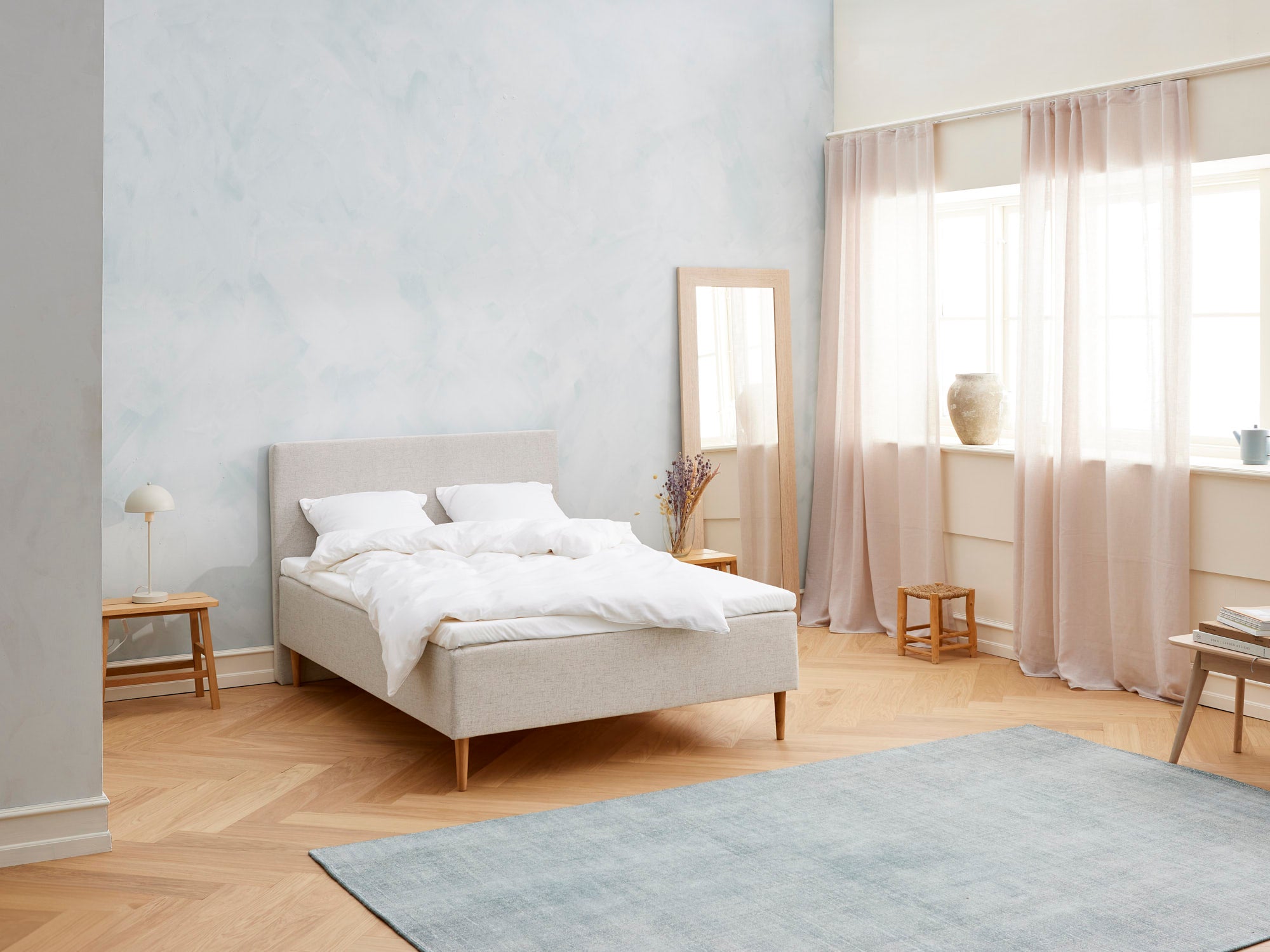 Majestæt - Kølende | Boxmadras (Sand) 105x210 cm.