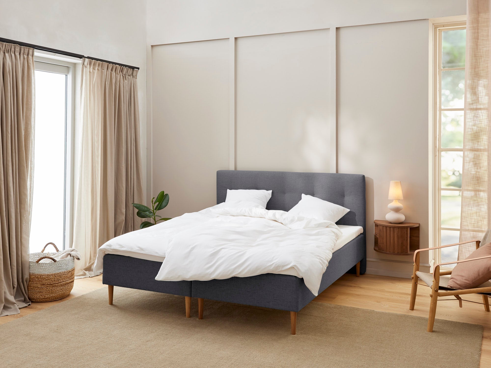 Majestæt - Komfort | Boxmadras (Antracit) 210x210 cm.