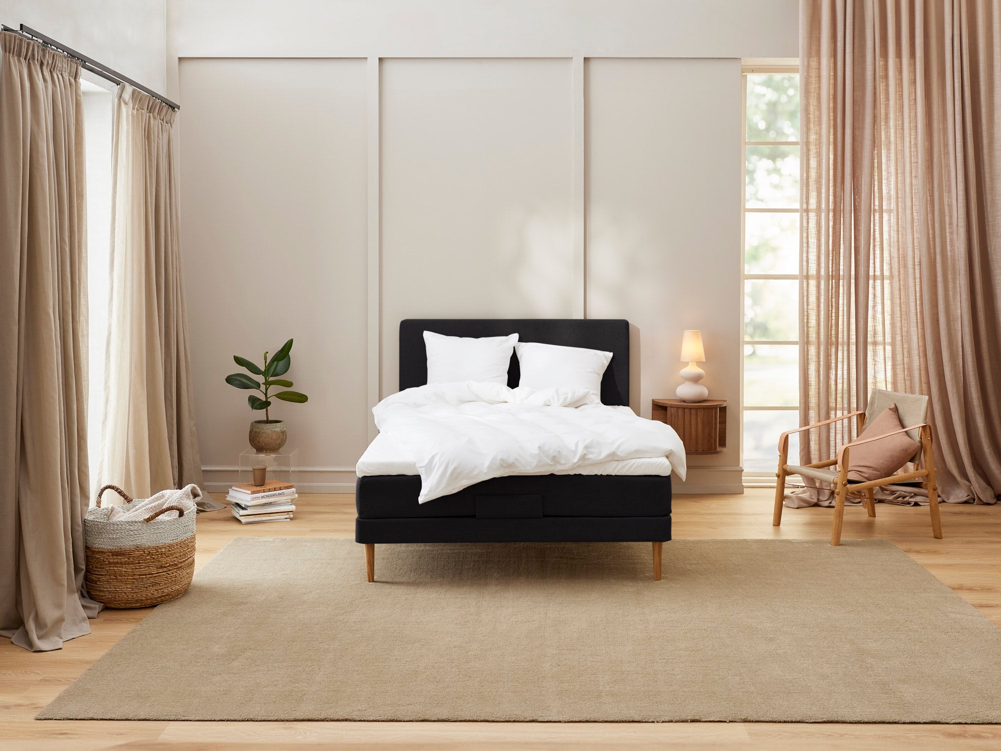 Krone - Komfort | Elevation (Sort) 140x200 cm.
