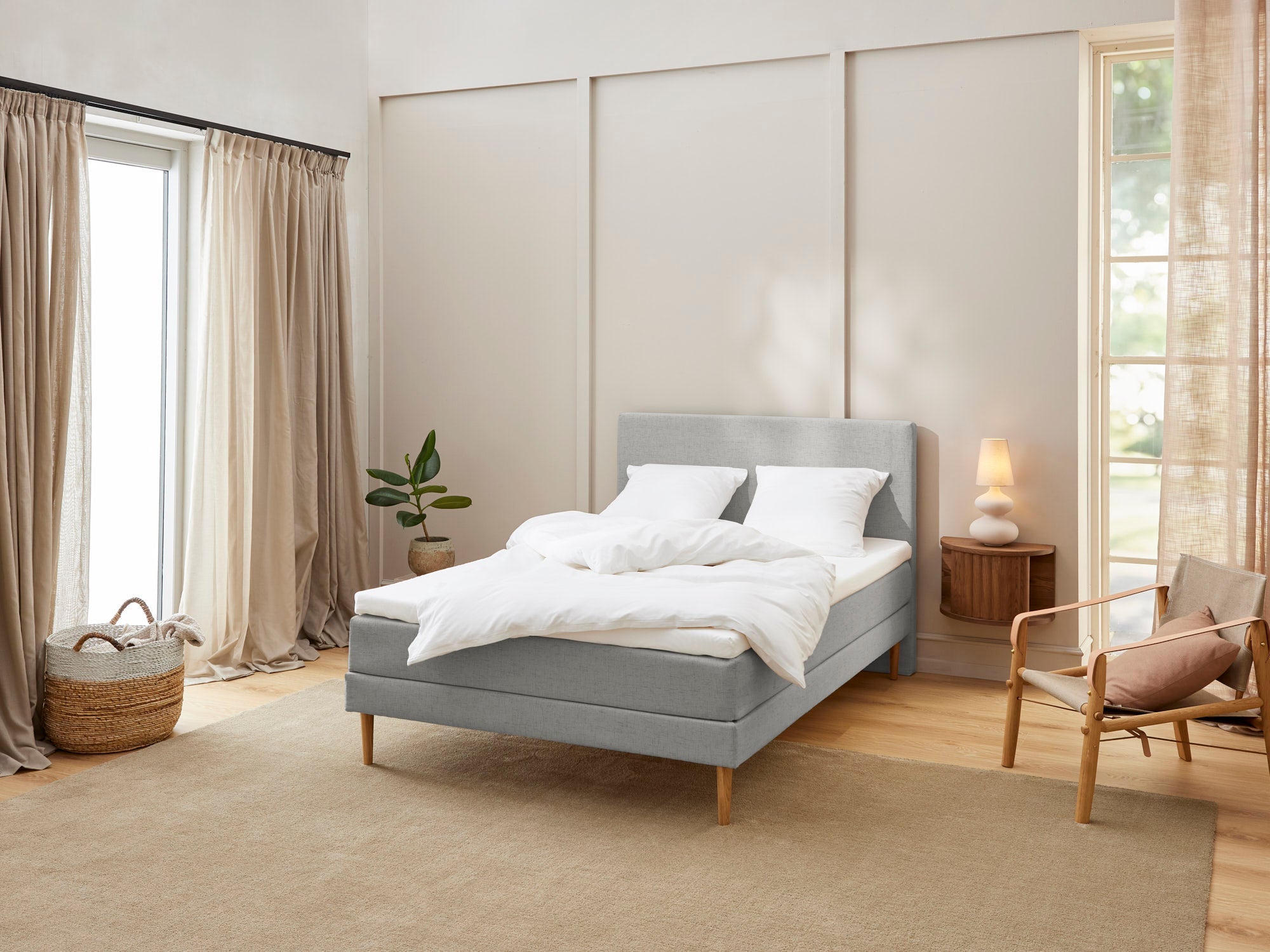 Majestæt - Komfort | Kontinental (Lysegrå) 140x200 cm.