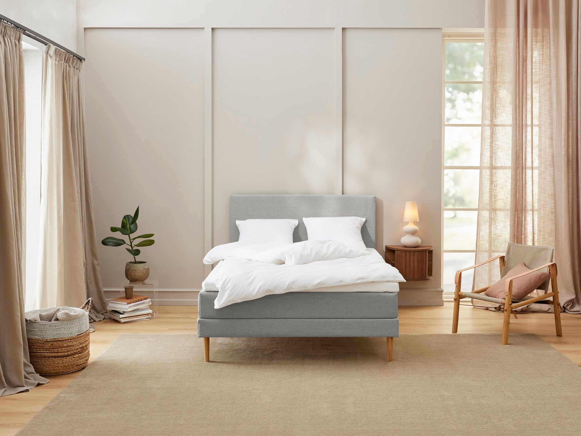 Majestæt - Komfort | Kontinental (Lysegrå) 140x200 cm.