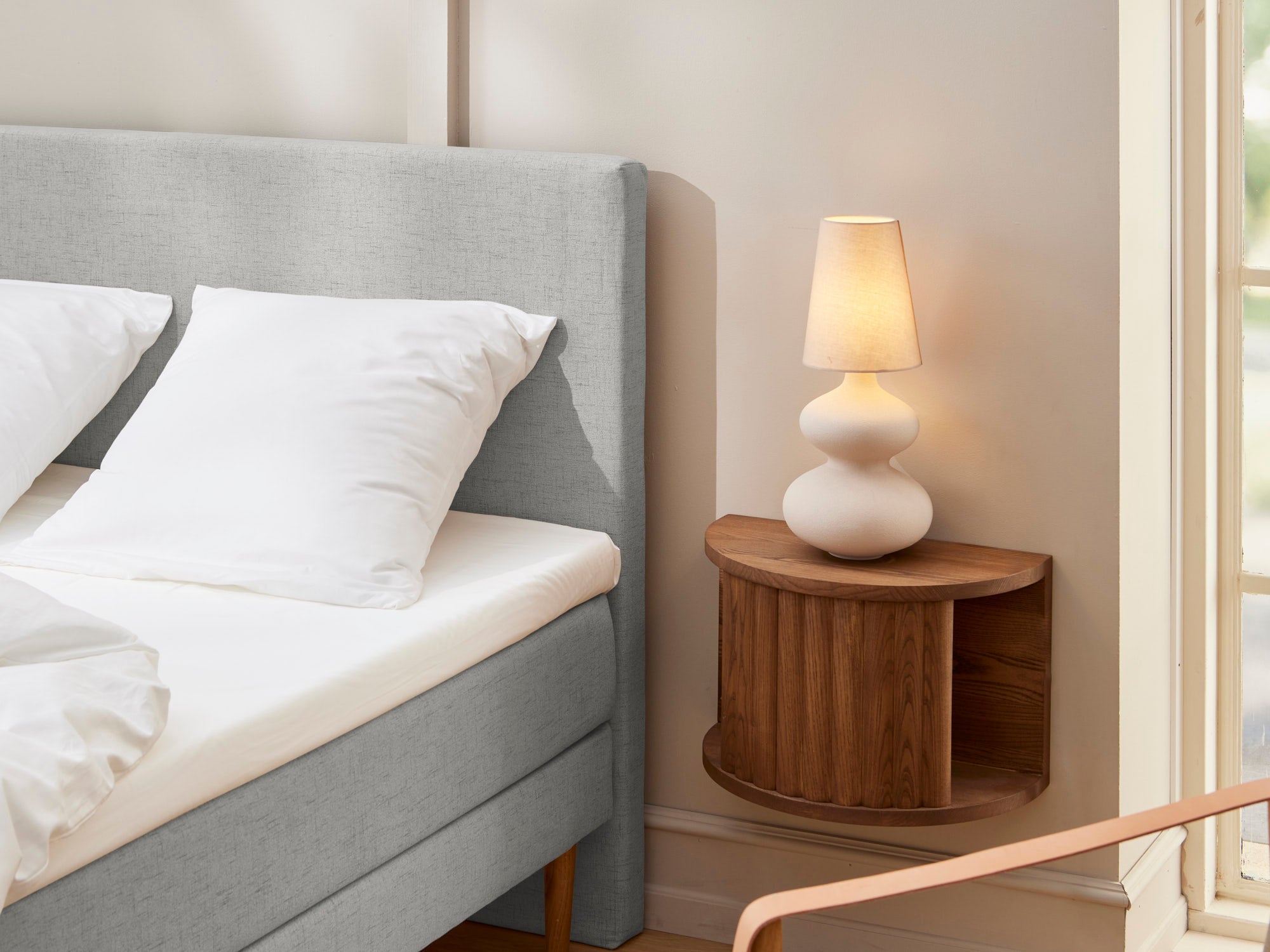 Majestæt - Komfort | Kontinental (Lysegrå) 140x200 cm.