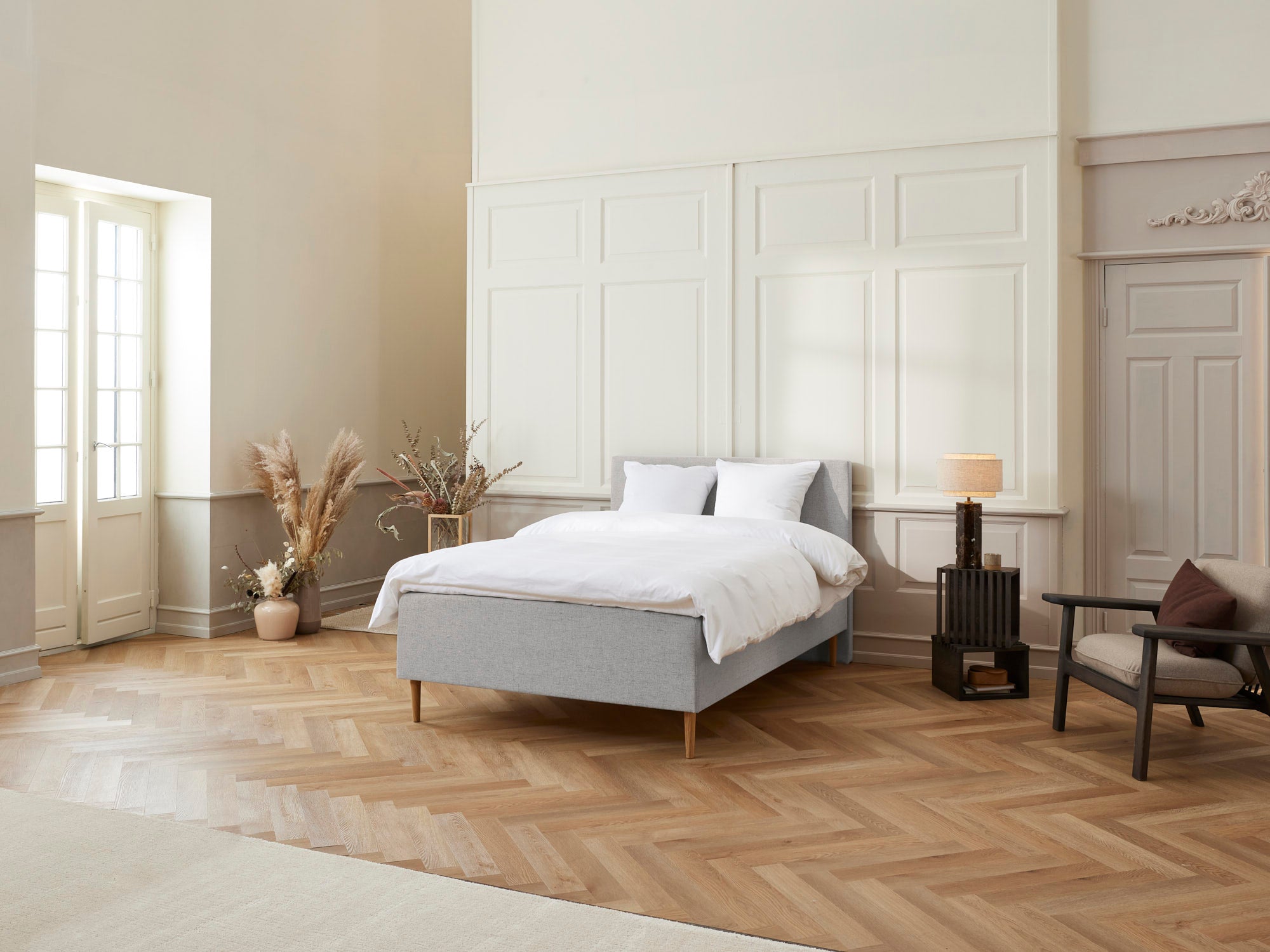 Majestæt - Luksus | Boxmadras (Lysegrå) 105x210 cm.