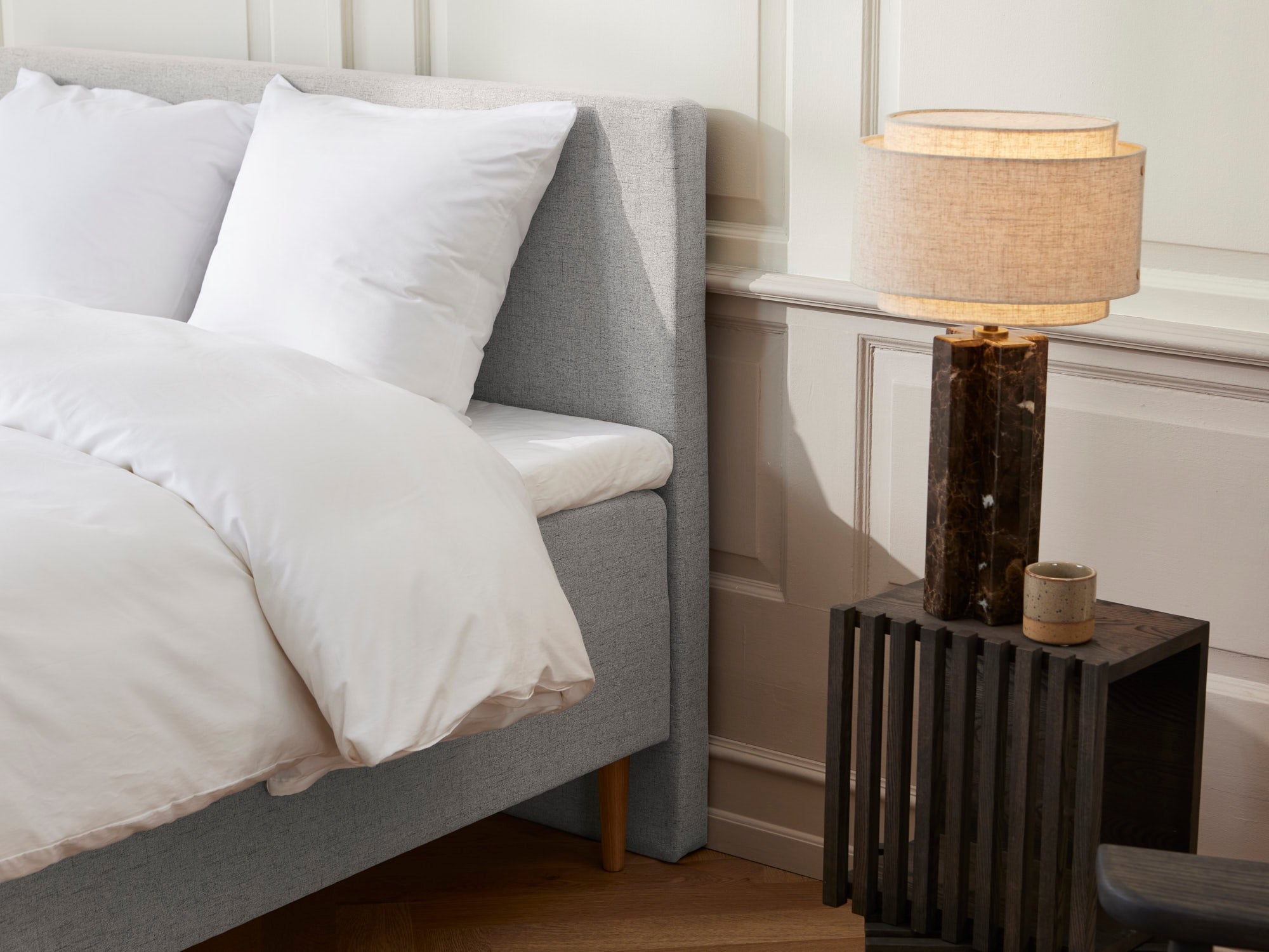 Majestæt - Luksus | Boxmadras (Lysegrå) 105x210 cm.