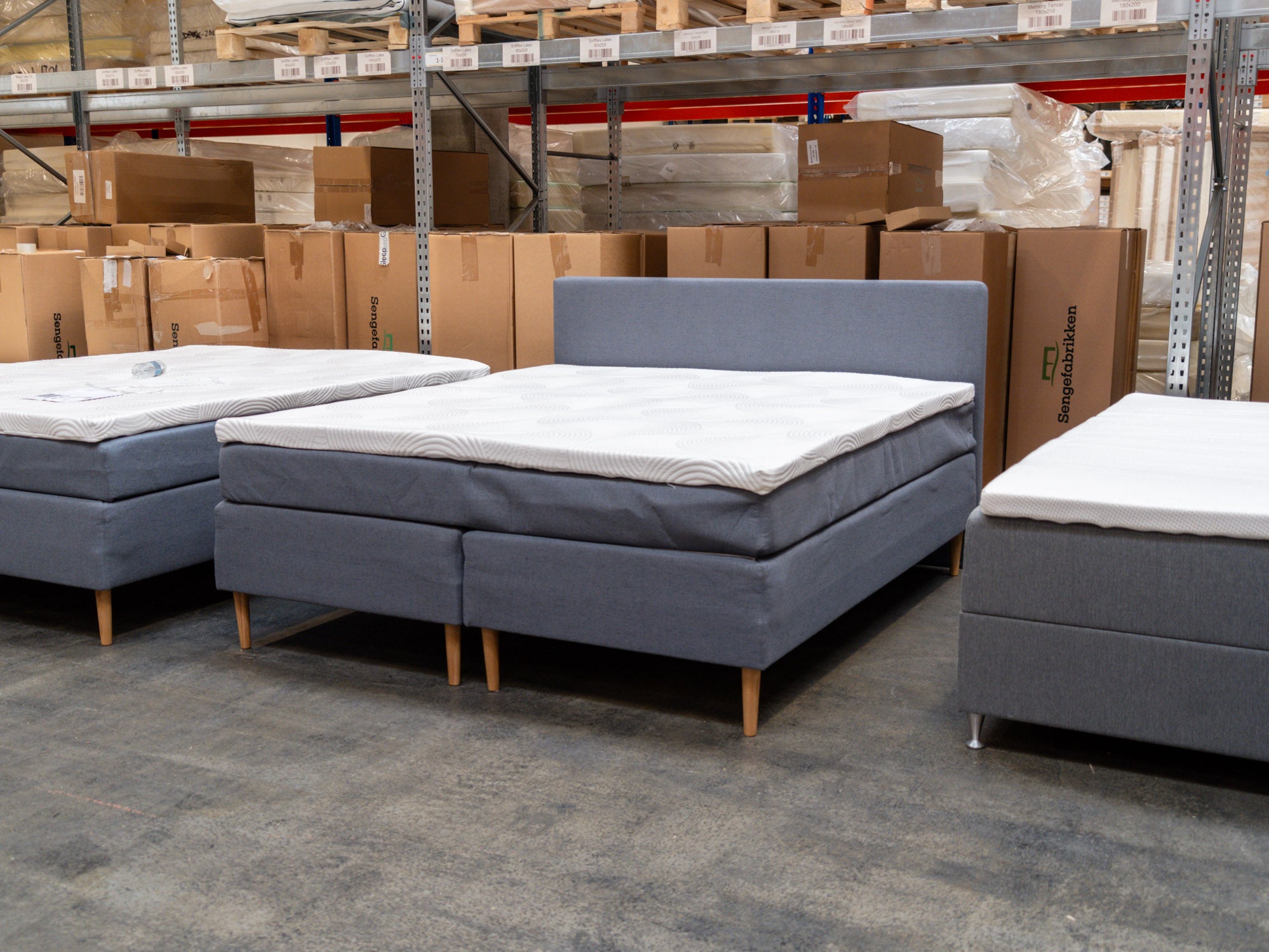 Kontinental 180x200 mørkegrå