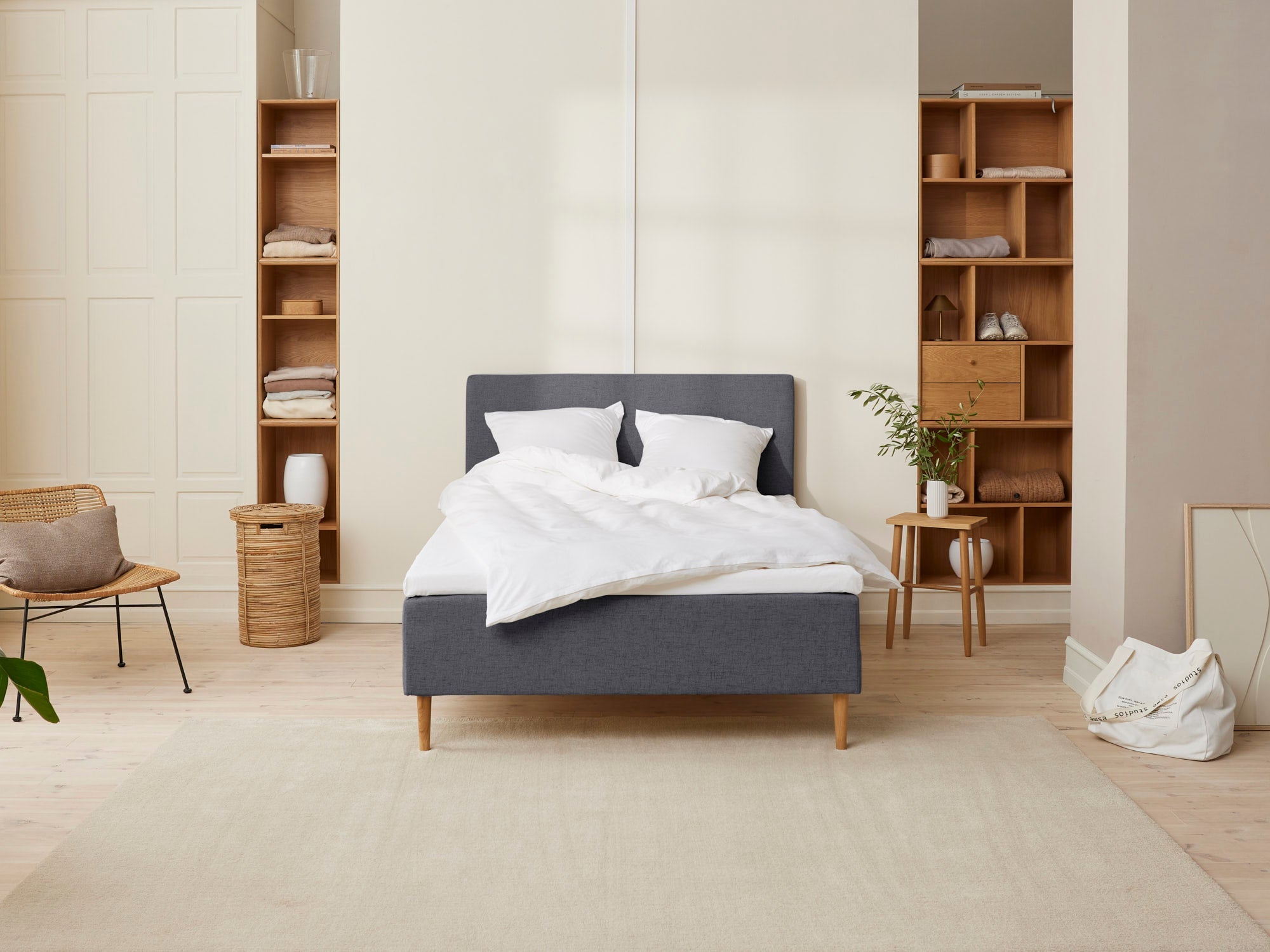 Majestæt - Trykaflastende | Boxmadras (Antracit) 105x210 cm.