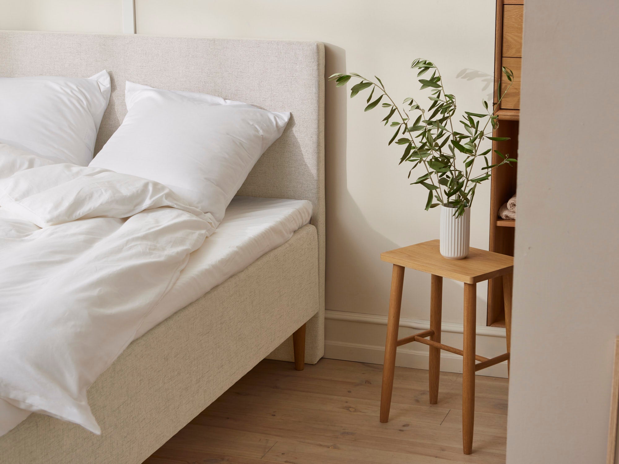 Majestæt - Trykaflastende | Boxmadras (Sand) 120x200 cm.