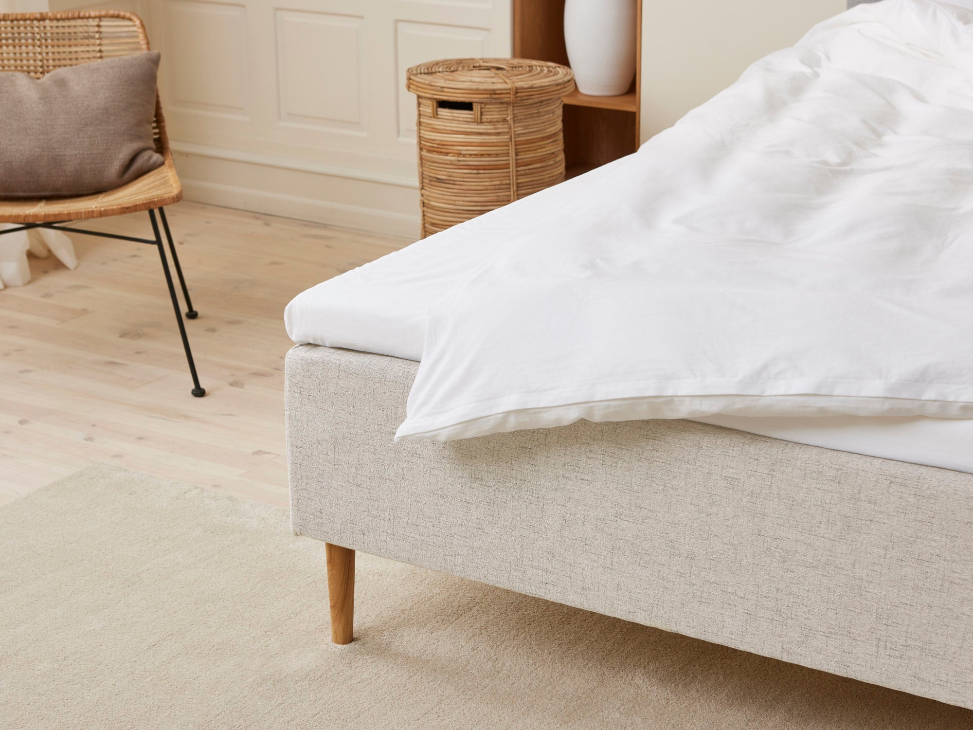 Majestæt - Trykaflastende | Boxmadras (Sand) 105x210 cm.