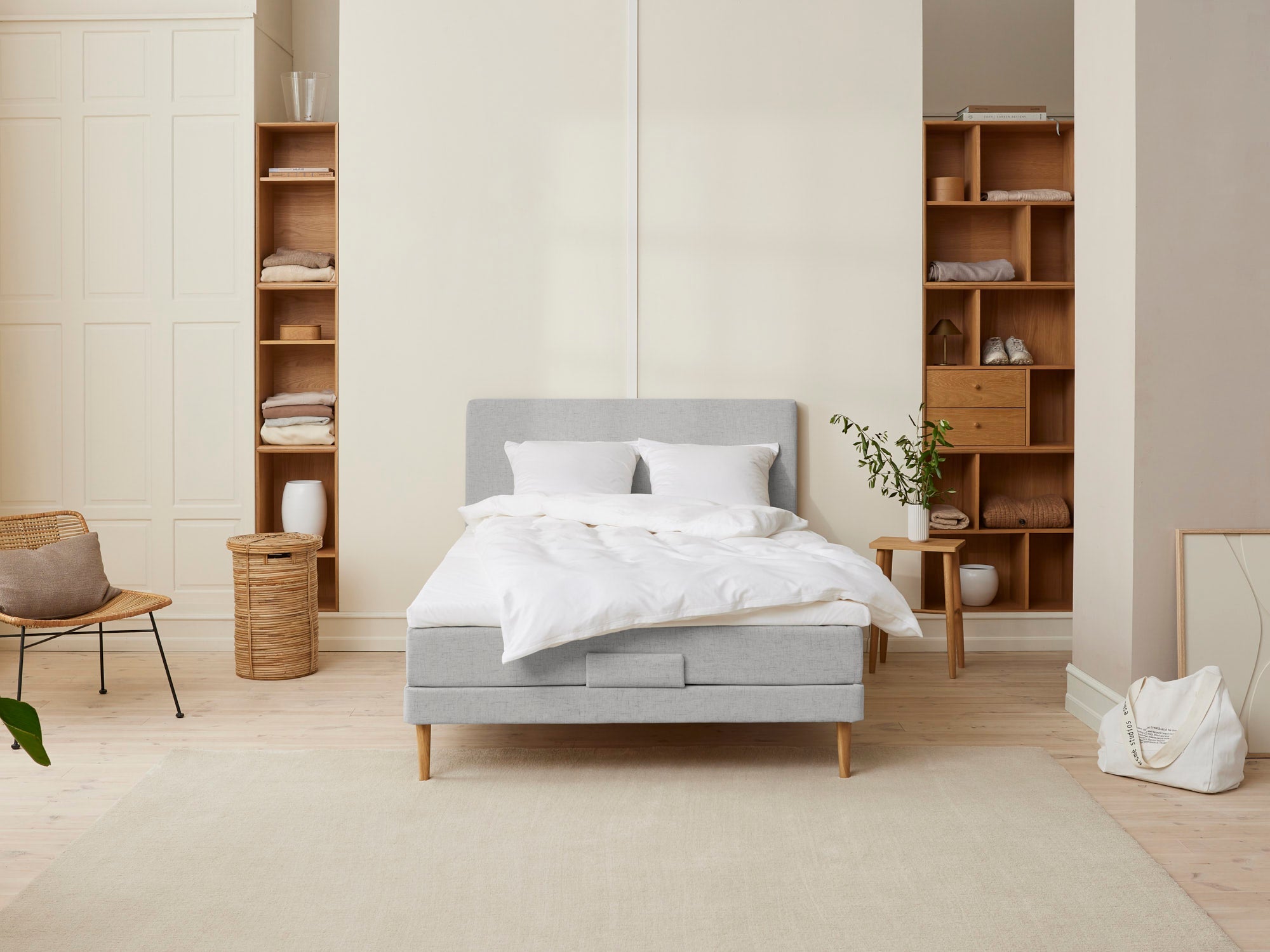 Fagmandens - Trykaflastende | Elevation (Lysegrå) 140x200 cm.