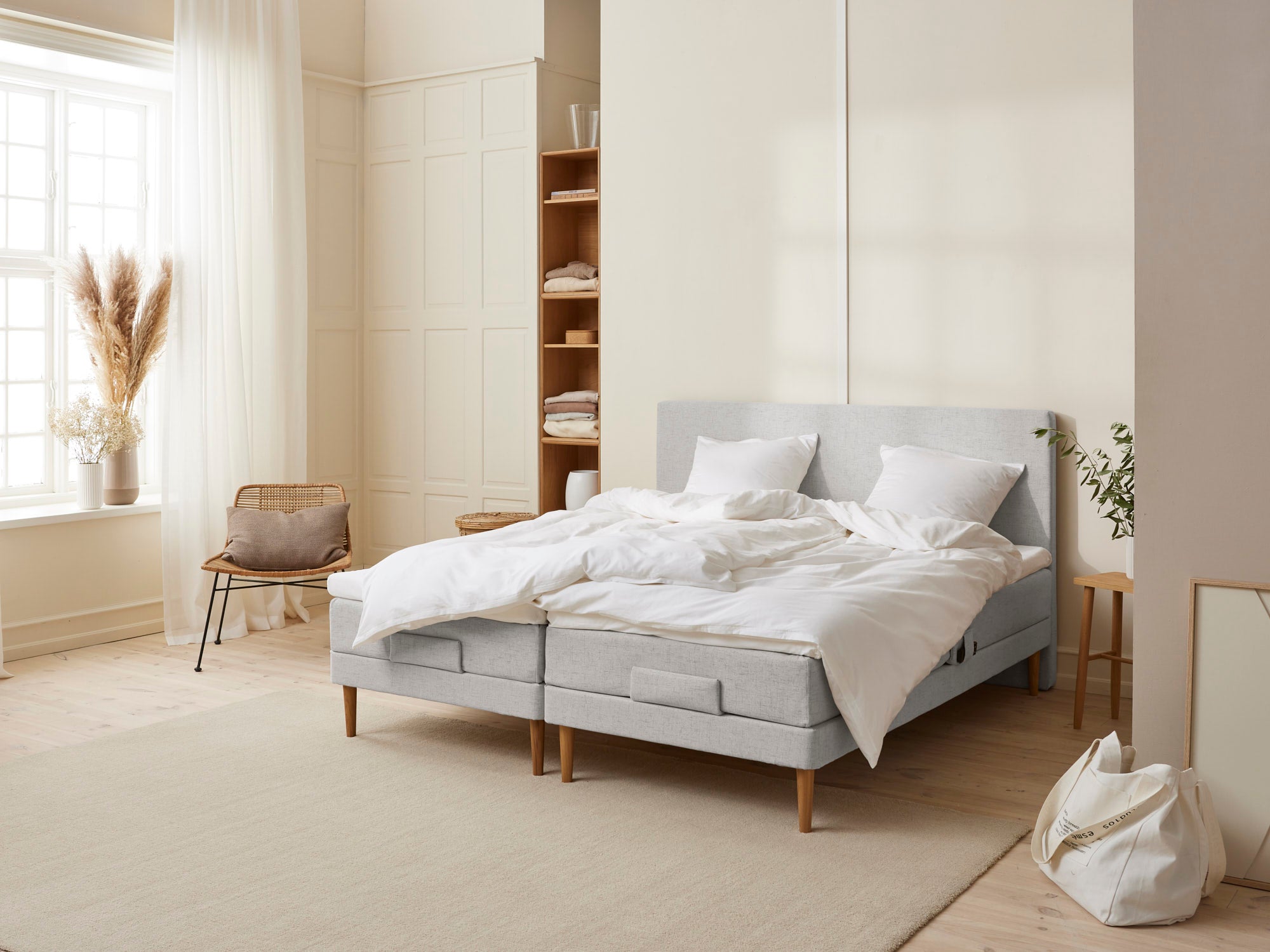 Fagmandens - Trykaflastende | Elevation (Lysegrå) 160x200 cm.