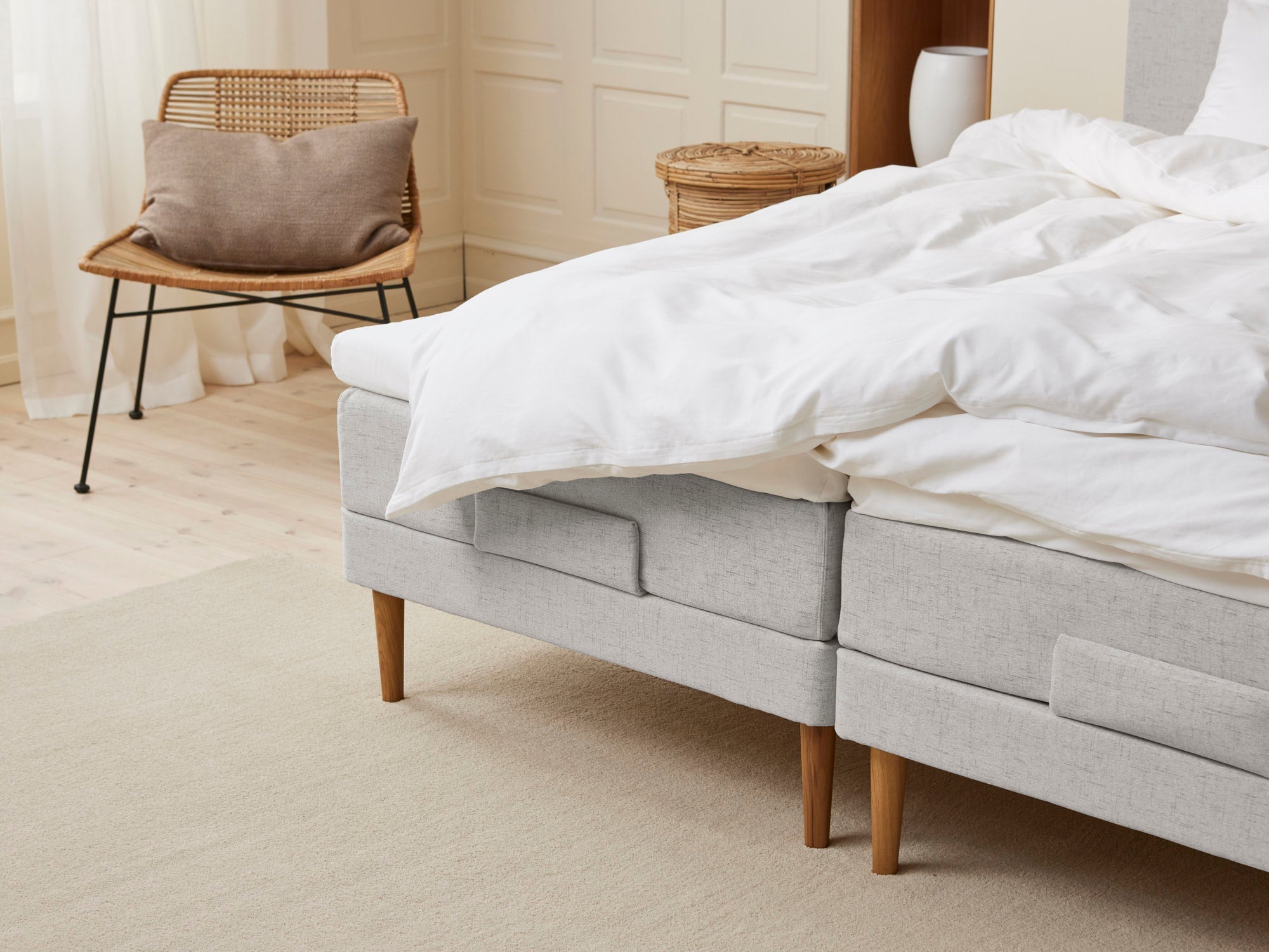 Fagmandens - Trykaflastende | Elevation (Lysegrå) 180x200 cm.