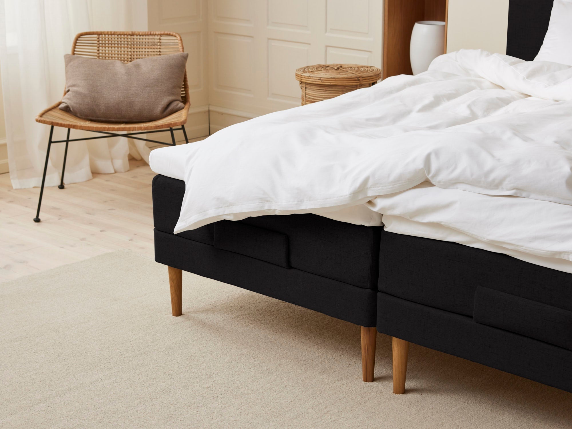 Fagmandens - Trykaflastende | Elevation (Sort) 180x210 cm.