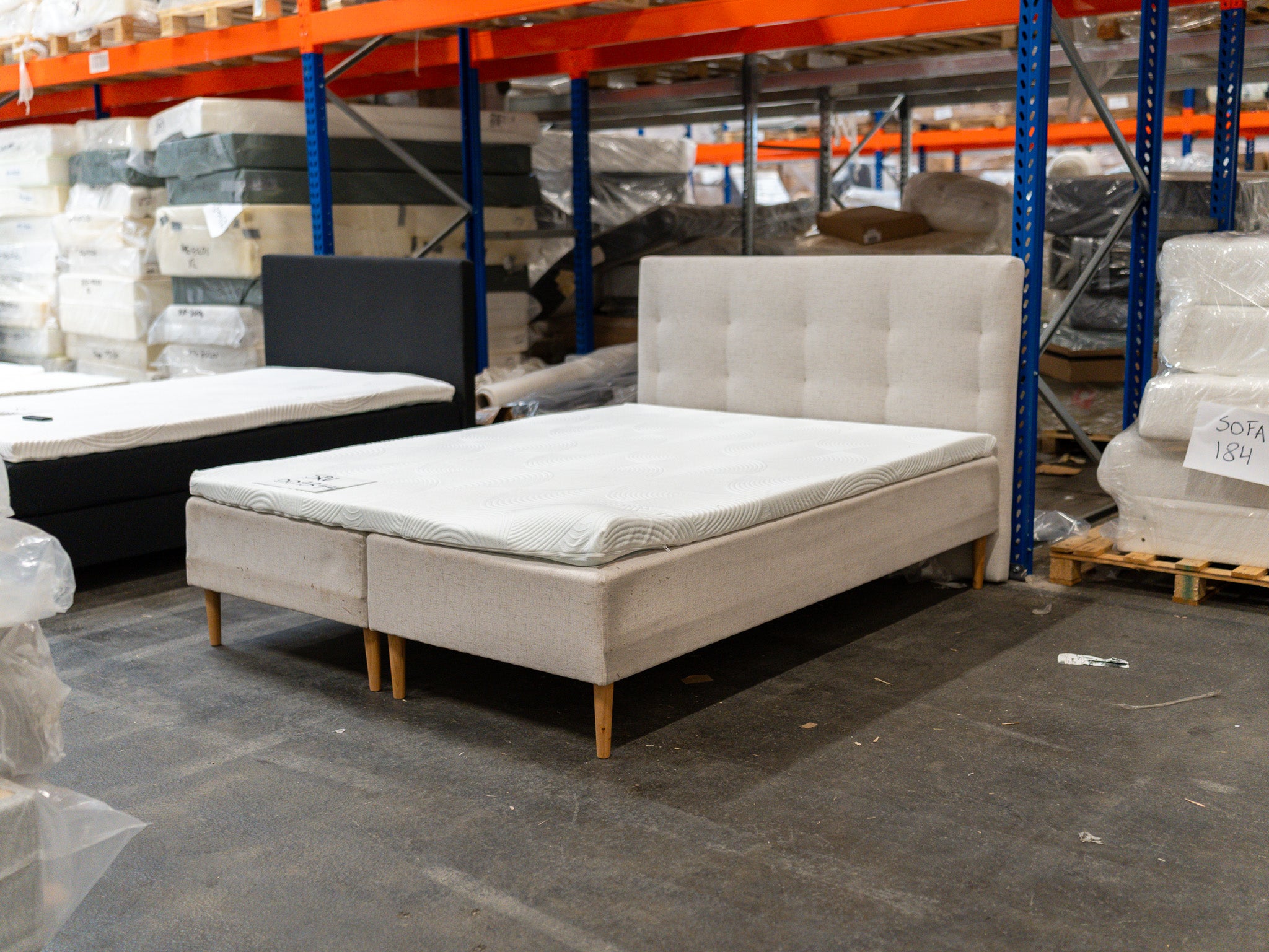 Boksmadras 160x200 sand