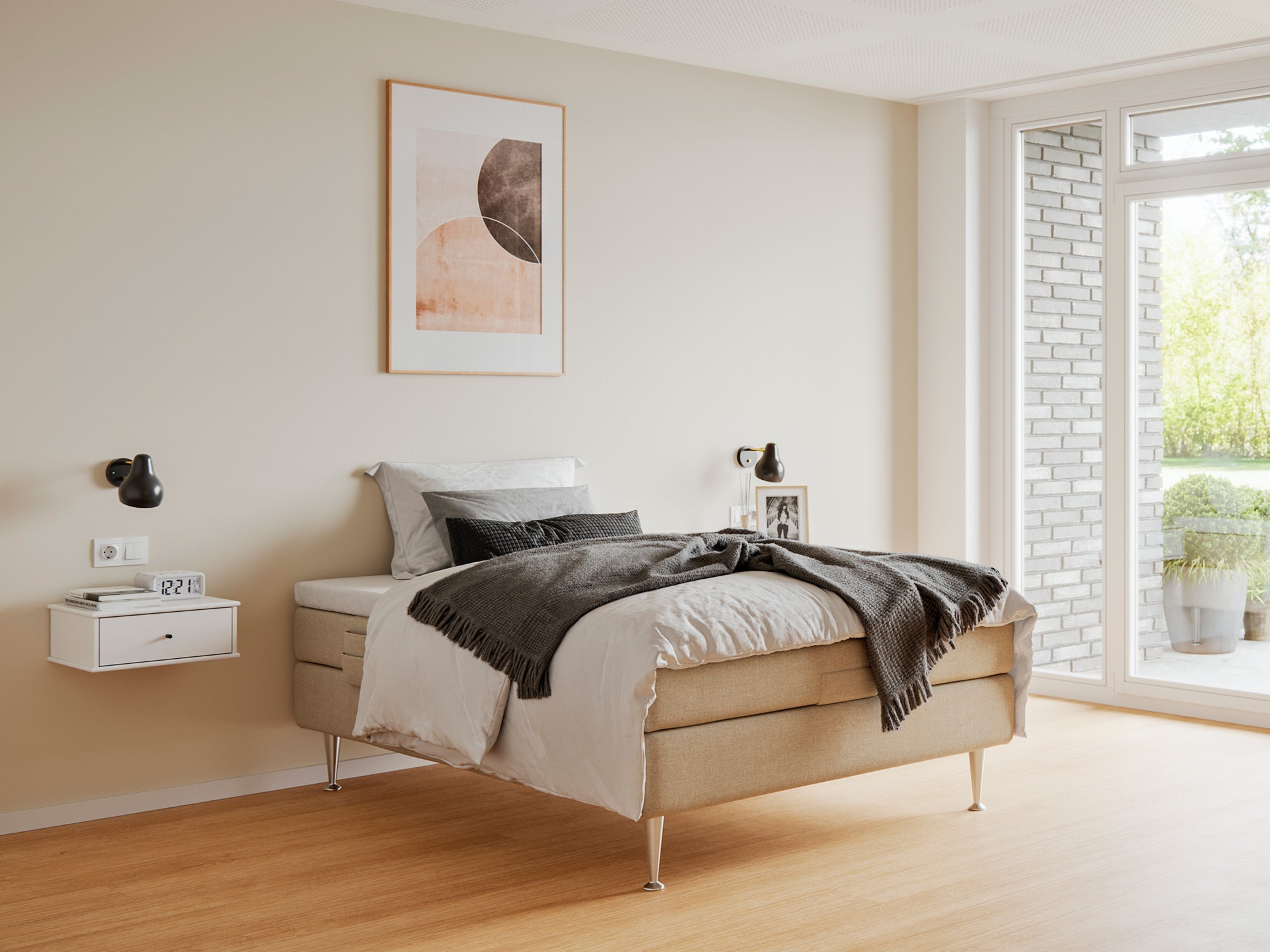 Majestæt - Platin | Elevation (Sand) 105x210 cm.