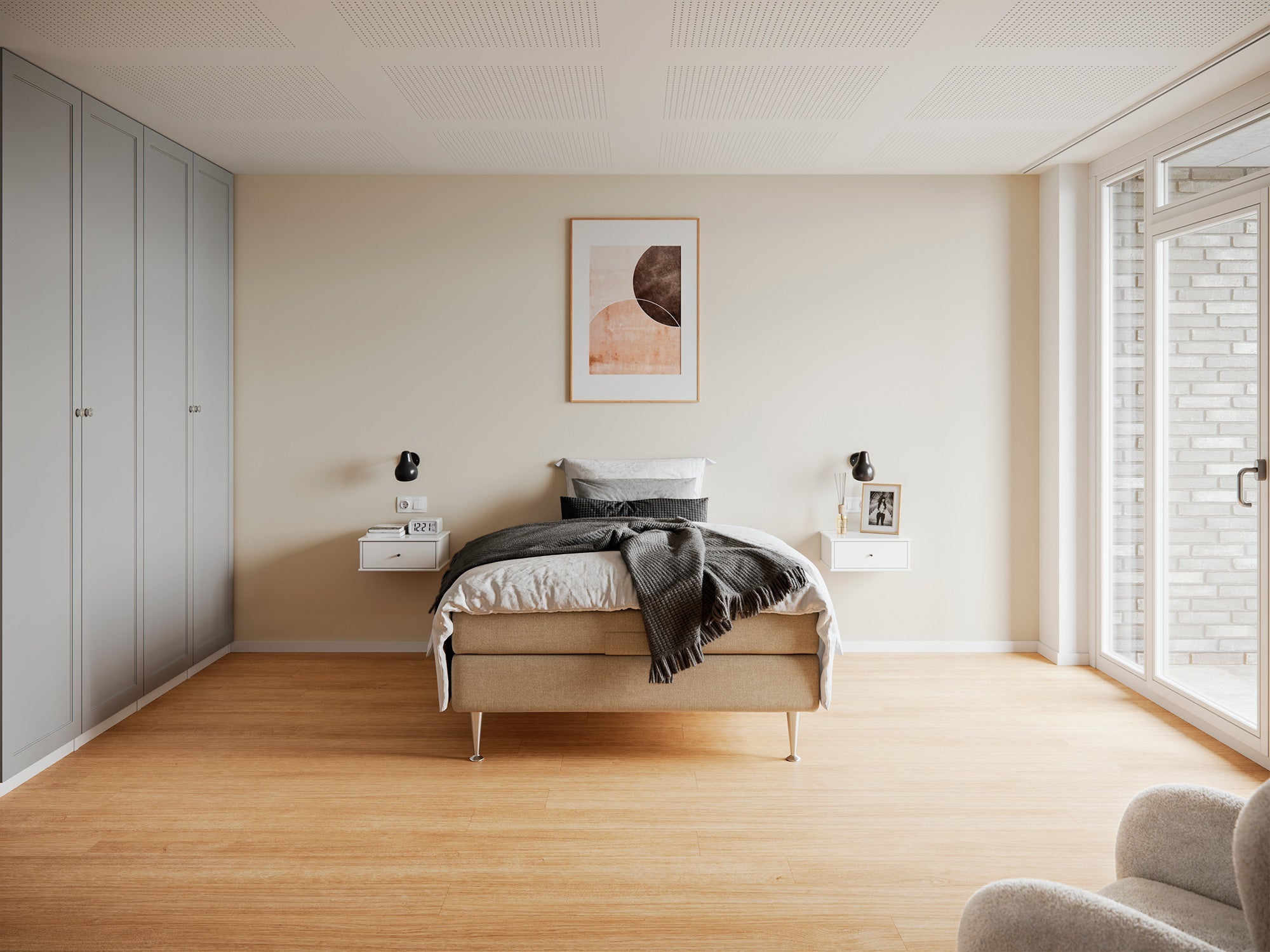 Majestæt - Platin | Elevation (Sand) 105x210 cm.