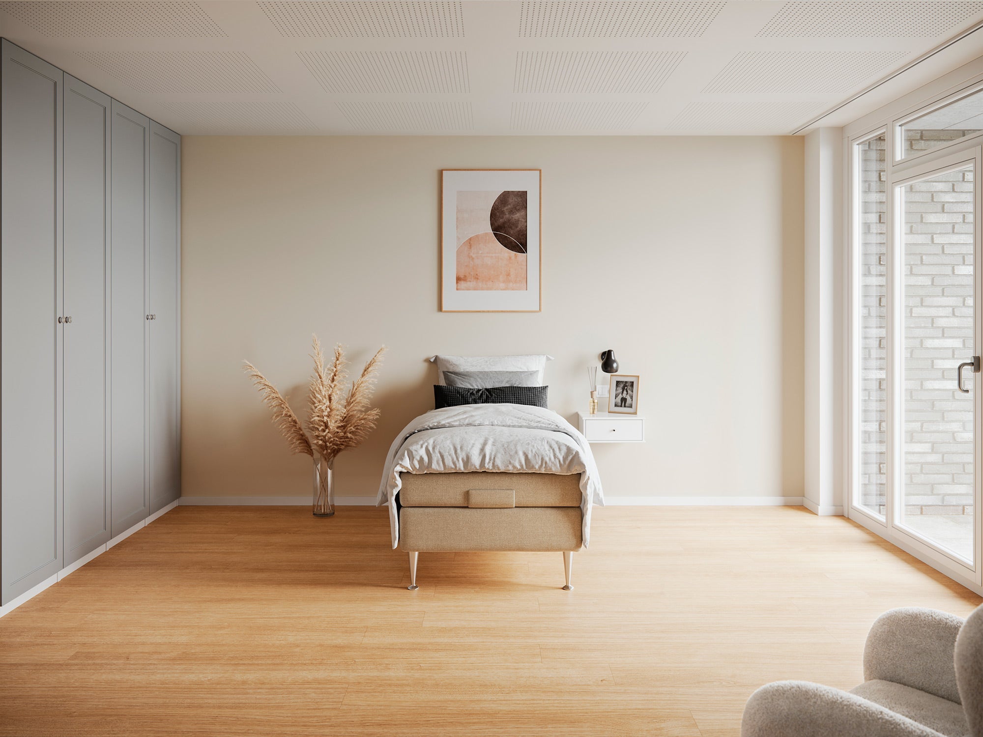 Fagmandens - Platin | Elevation (Sand) 80x200 cm.