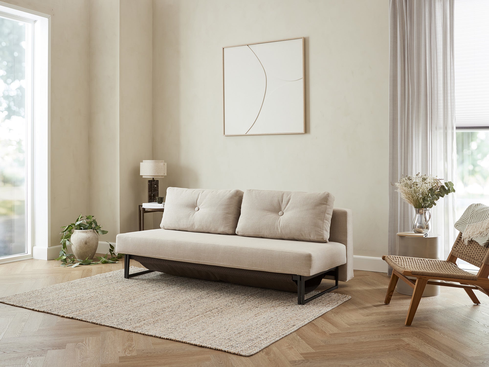 Sovesofaen - Grain | Sovesofa (Sand) 140x200 cm.