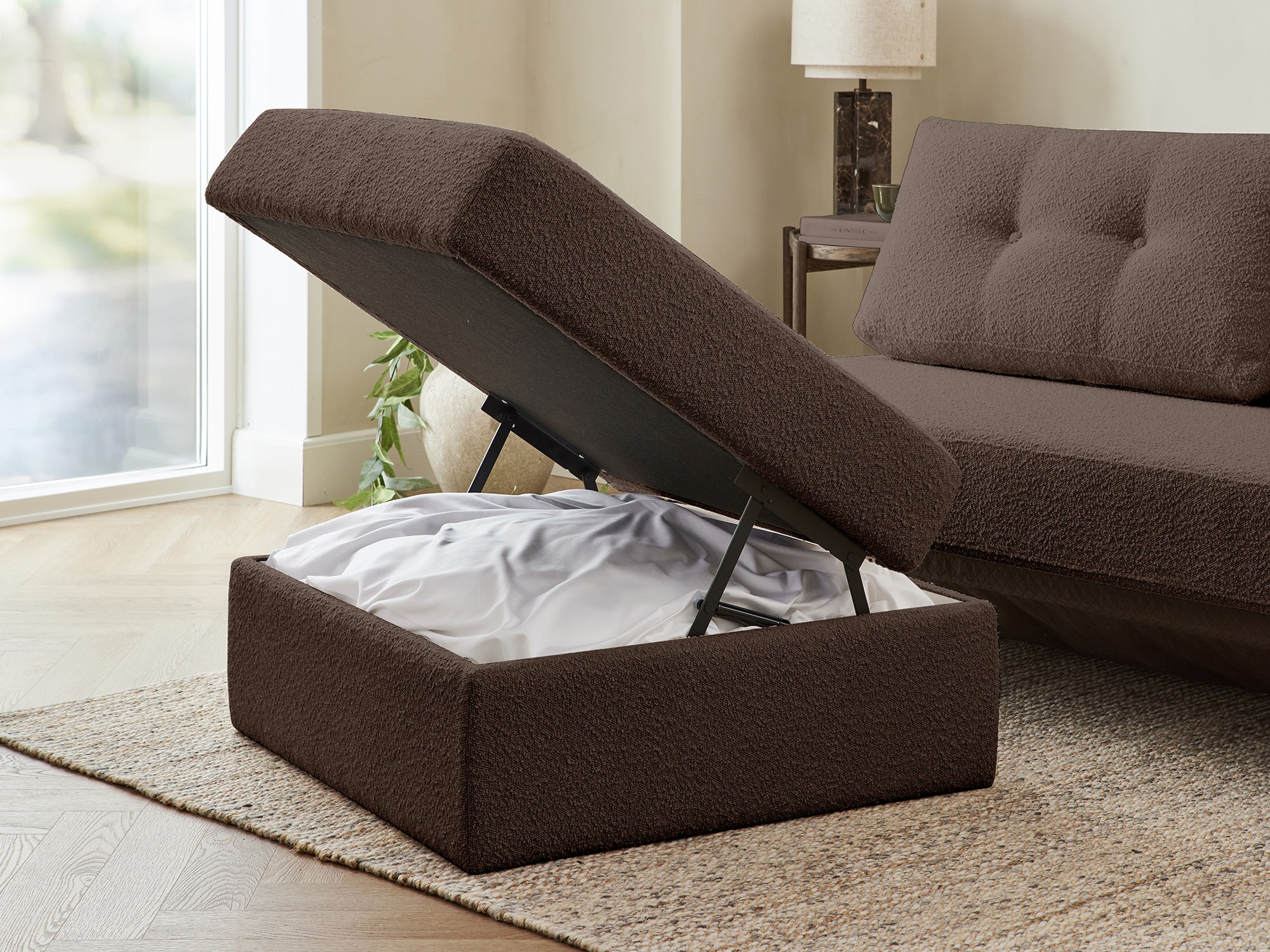 Sovesofaen - Boucle | Sovesofa (Brun) 140x200 cm.