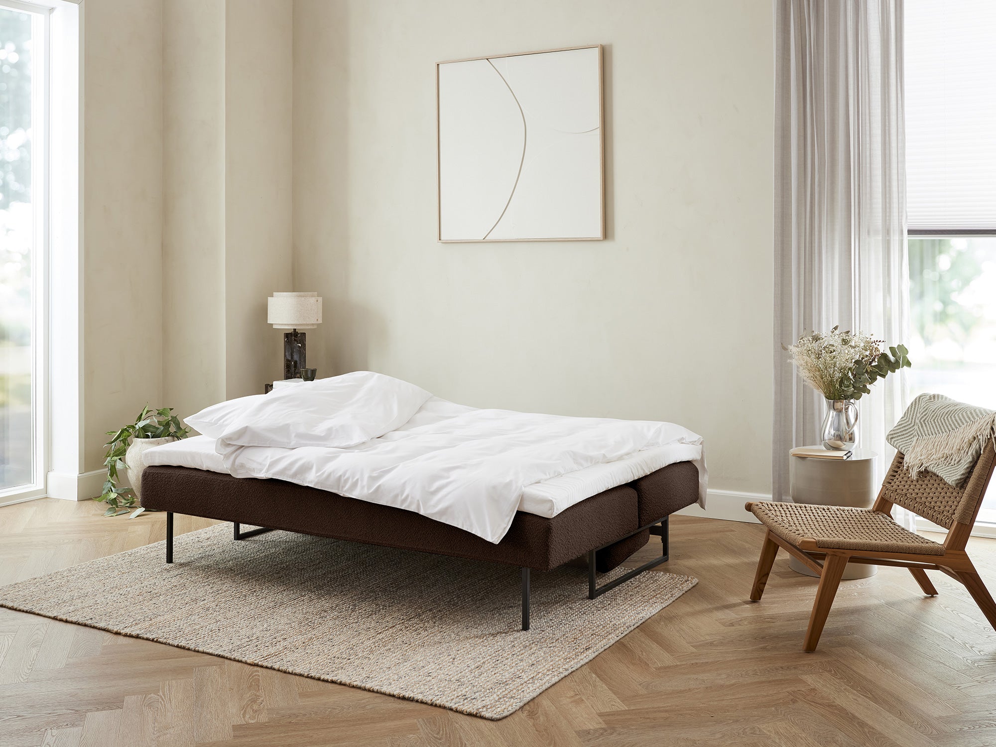 Sovesofaen - Boucle | Sovesofa (Brun) 140x200 cm.