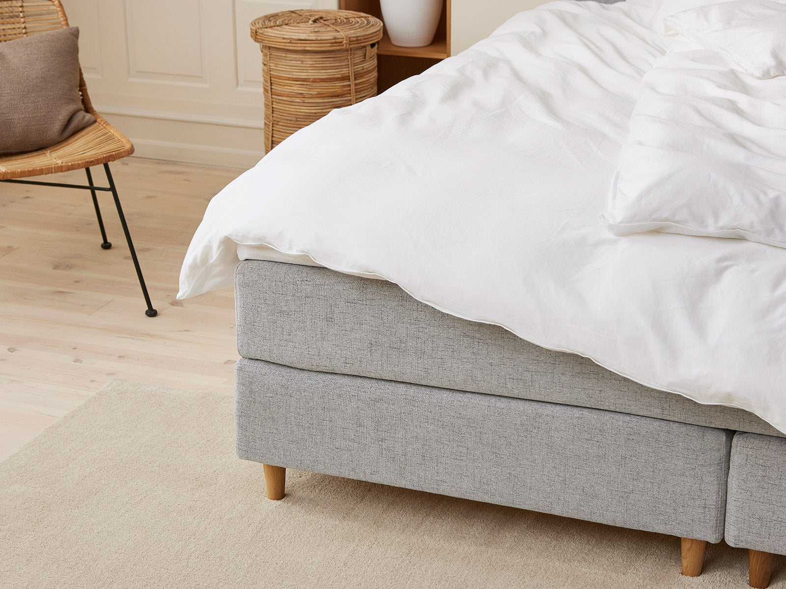 Fabrikkens - Trykaflastende | Kontinental (Lysegrå) 180x200 cm.