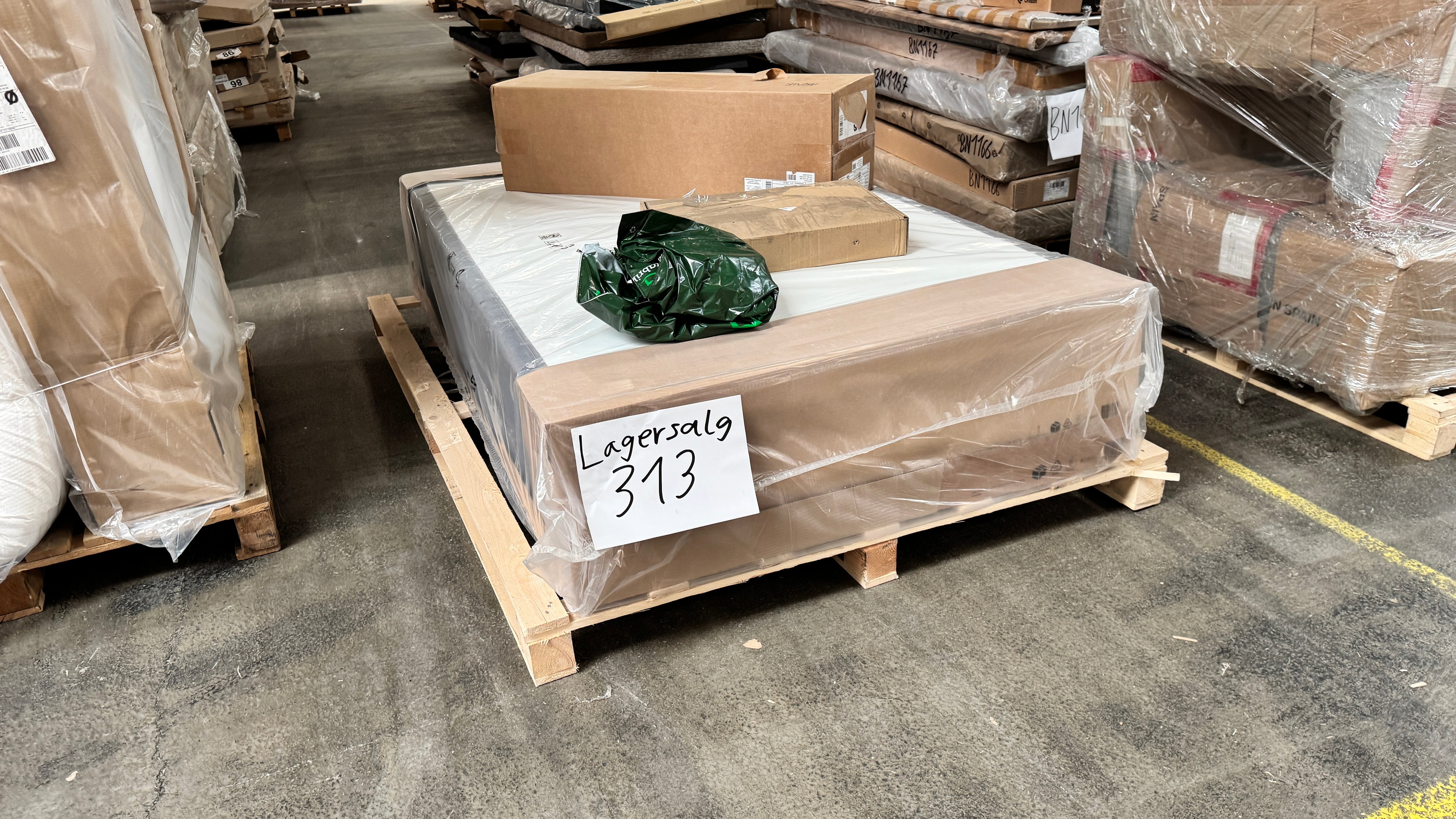 Boksmadras 120x200 mørkegrå