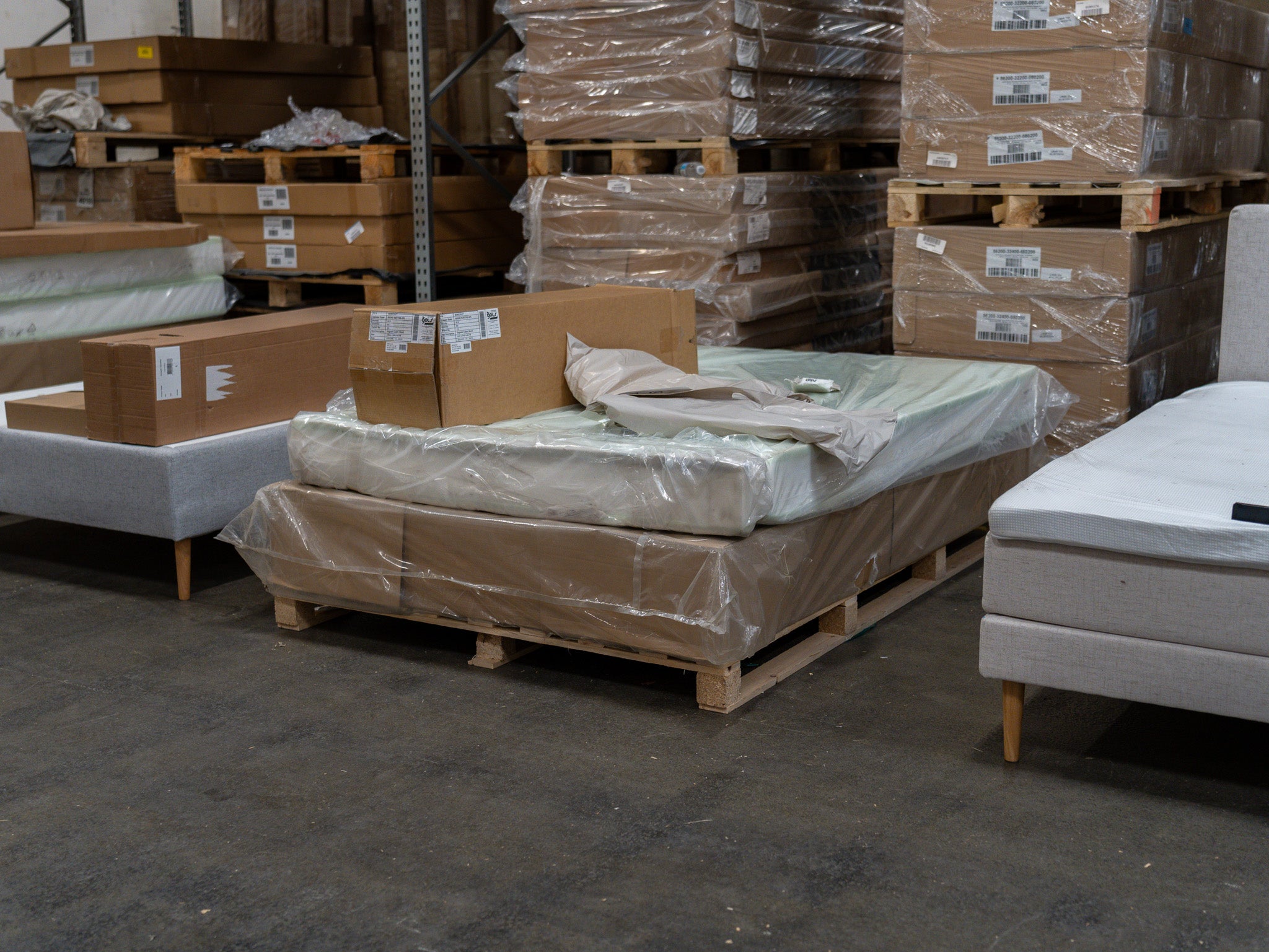 Opbevaringsboks 140x200 mørkegrå