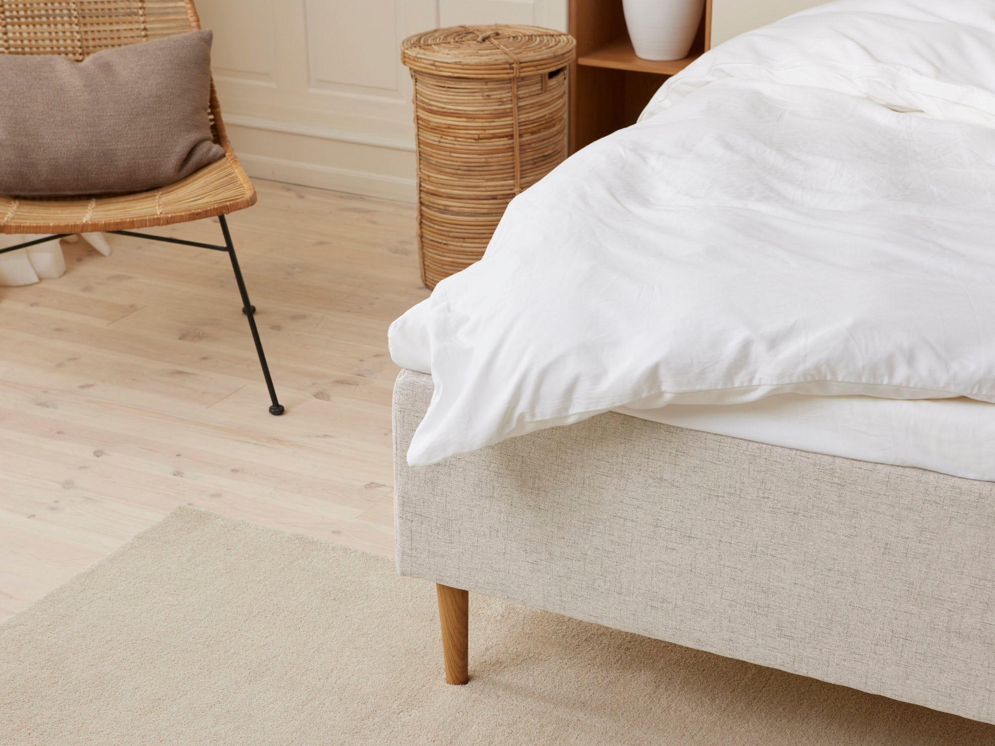 Krone - Trykaflastende | Boxmadras (Sand) 90x200 cm.
