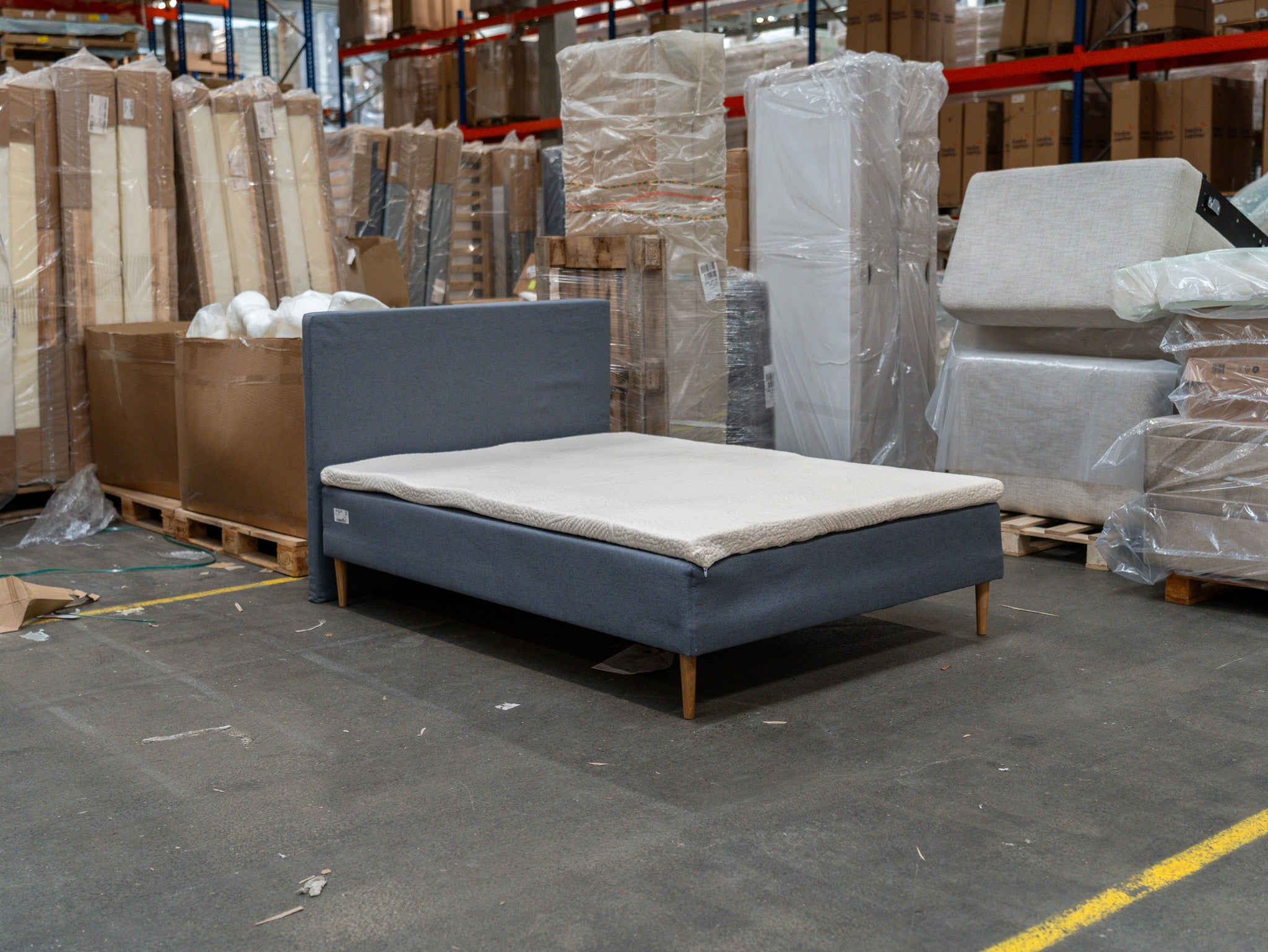 Boksmadras 140x200 mørkegrå