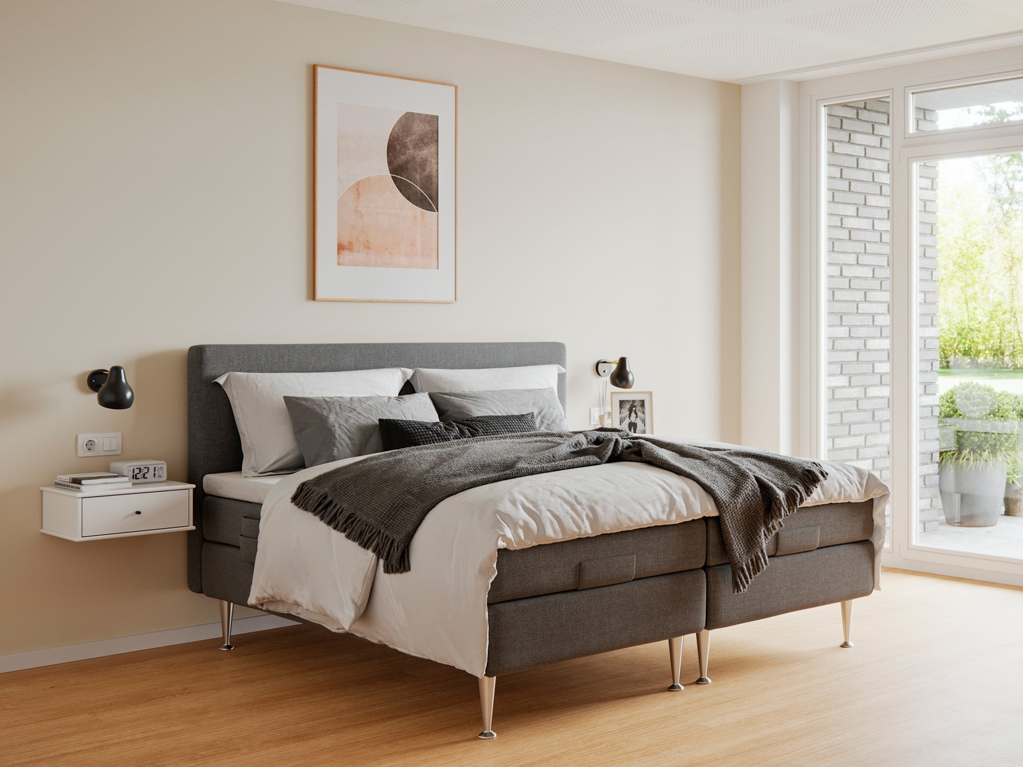Fagmandens - Platin | Elevation (Antracit) 180x200 cm.