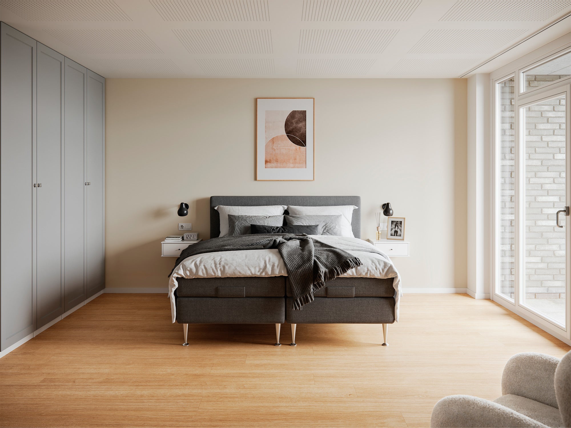 Snedkerens - Platin | Elevation (Antracit) 160x200 cm.