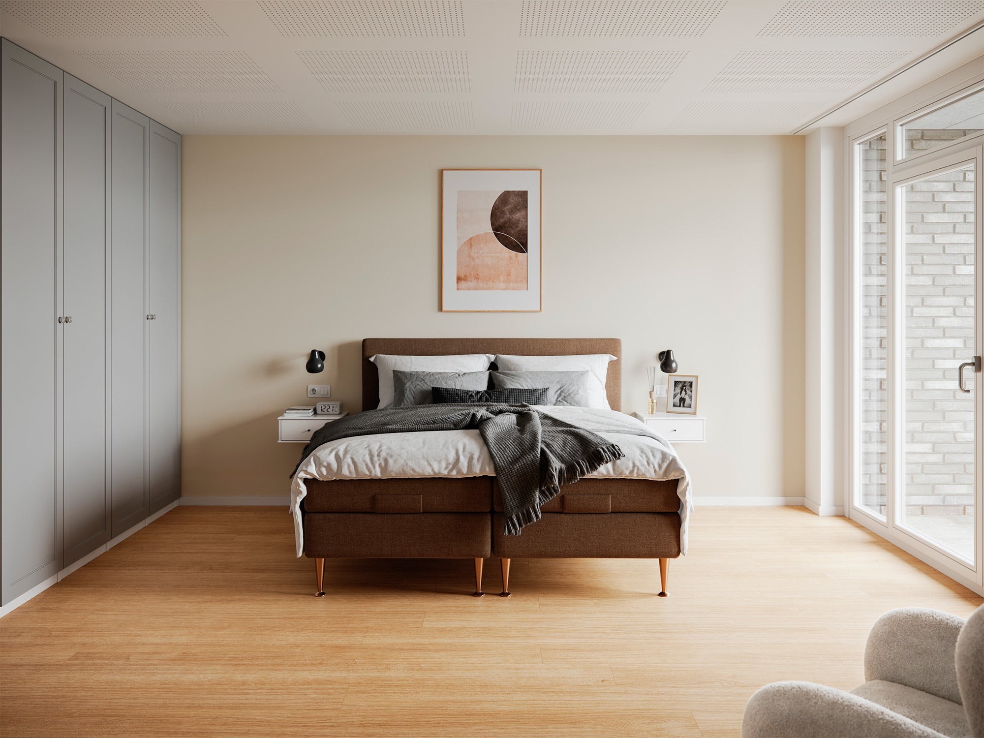 Fabrikkens - Platin | Elevation (Brun) 160x200 cm.
