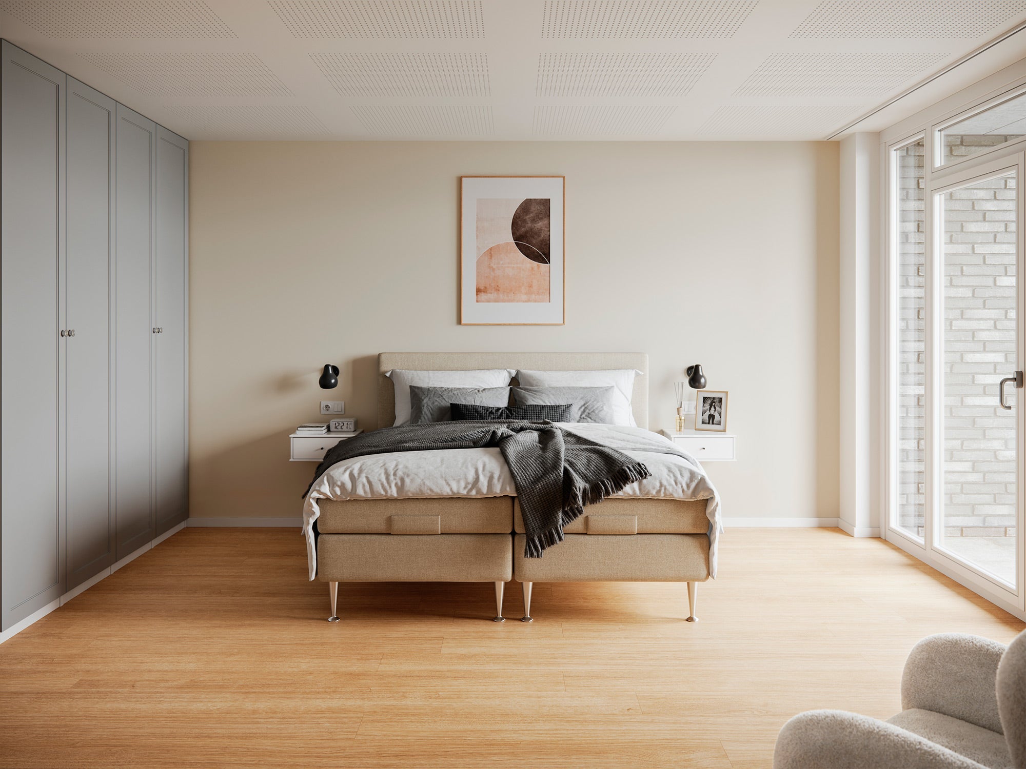 Monark - Platin | Elevation (Sand) 180x200 cm.