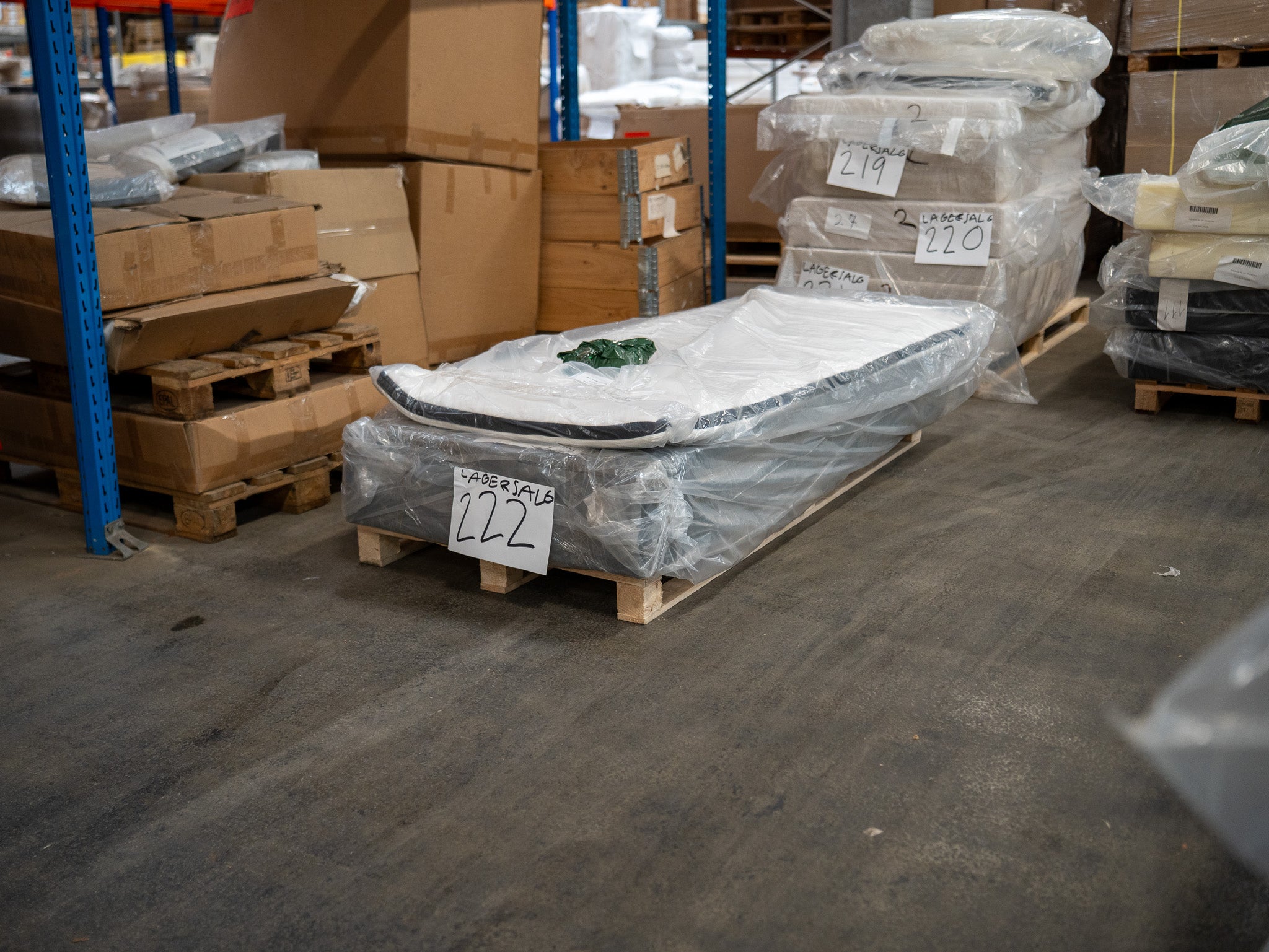 Boksmadras 90x210 mørkegrå