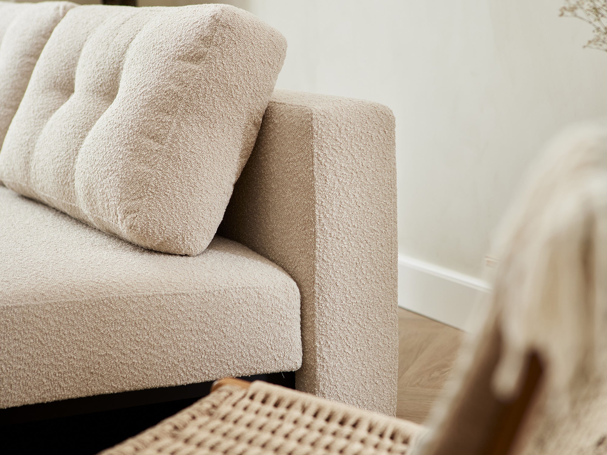 Sovesofaen - Boucle | Sovesofa (Sand) 140x200 cm.